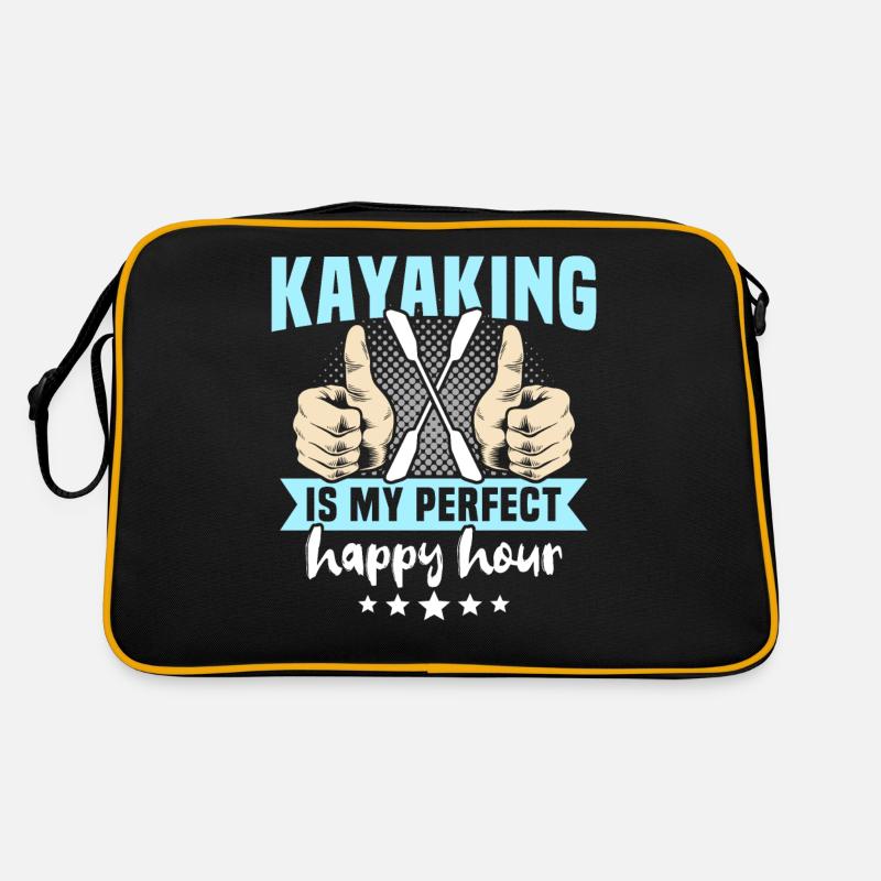 Kayaking Kayaker Kayak Retro Tasche