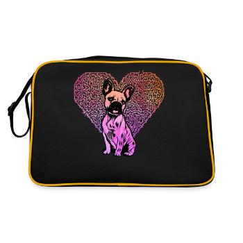 Bouledogue français - Sac Retro - noir/or - Dos