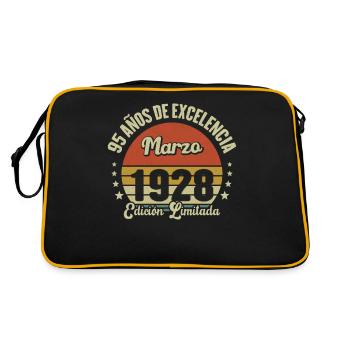 Mars 1928 Anniversaire Idée Cadeau Vintage 1928 - Sac Retro - noir/or - Dos