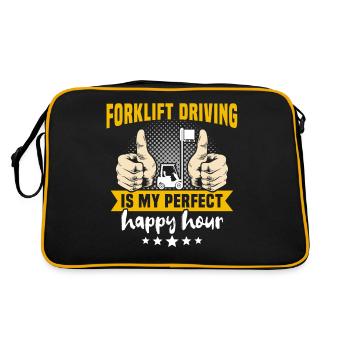 Conducteur de chariot élévateur Chariot élévateur - Sac Retro - noir/or - Dos