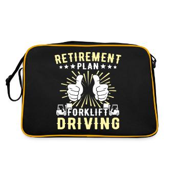 Conducteur de chariot élévateur Chariot élévateur - Sac Retro - noir/or - Dos