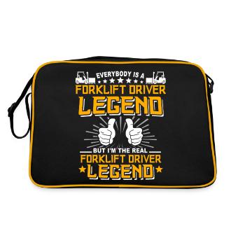 Conducteur de chariot élévateur Chariot élévateur - Sac Retro - noir/or - Dos