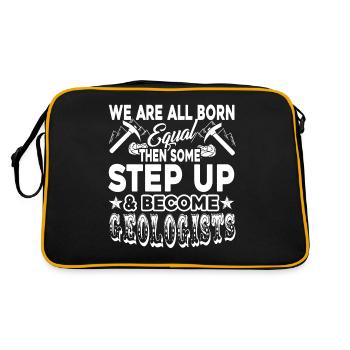 Geologist Step Up And Become Geologists - Retro Bag - black/gold - Back