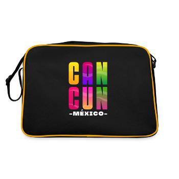 Mexique Cancun Mexicain Cadeau mexicain - Sac Retro - noir/or - Dos