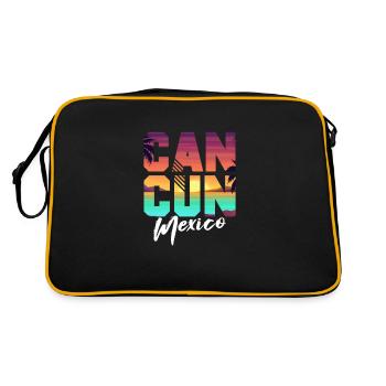 Mexique Cancun Mexicain Cadeau mexicain - Sac Retro - noir/or - Dos