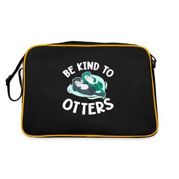 Loutre de mer Loutre Cadeau de loutre - Sac Retro - noir/or - Dos
