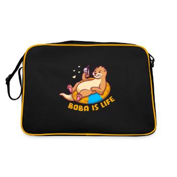 Loutre de mer Loutre Cadeau de loutre - Sac Retro - noir/or - Dos