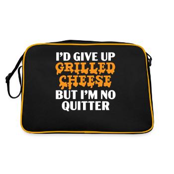 J’abandonnerais le fromage grillé, mais je suis k - Sac Retro - noir/or - Dos