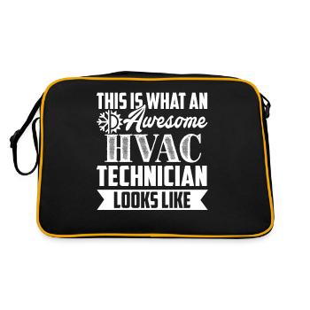 HVAC Technician Awesome HVAC Technician - Retro Bag - black/gold - Back