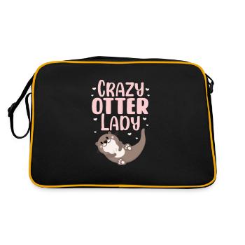 Loutre de mer Loutre Cadeau de loutre - Sac Retro - noir/or - Dos