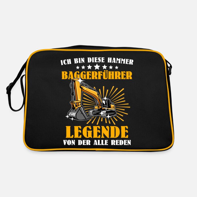 Baggerfuehrer Baggerfahrer Retro Tasche