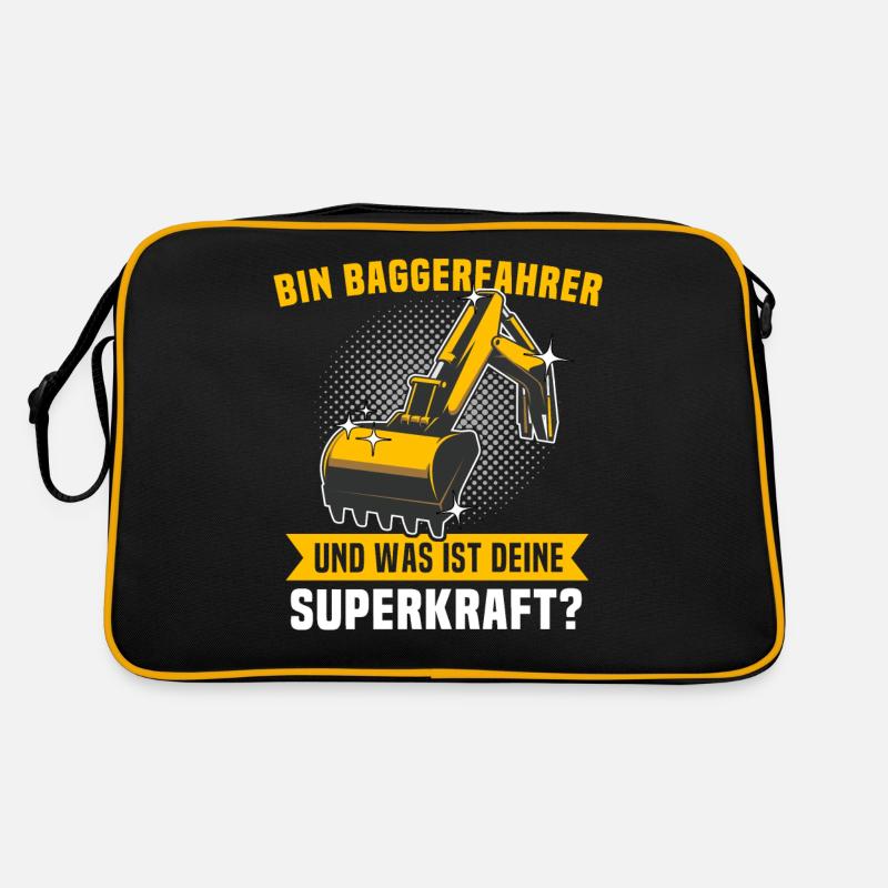 Baggerfuehrer Baggerfahrer Retro Tasche