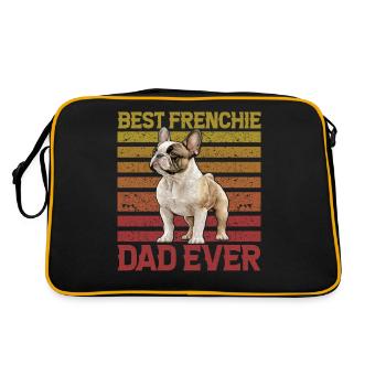 Meilleur papa français de tous les temps - Sac Retro - noir/or - Dos