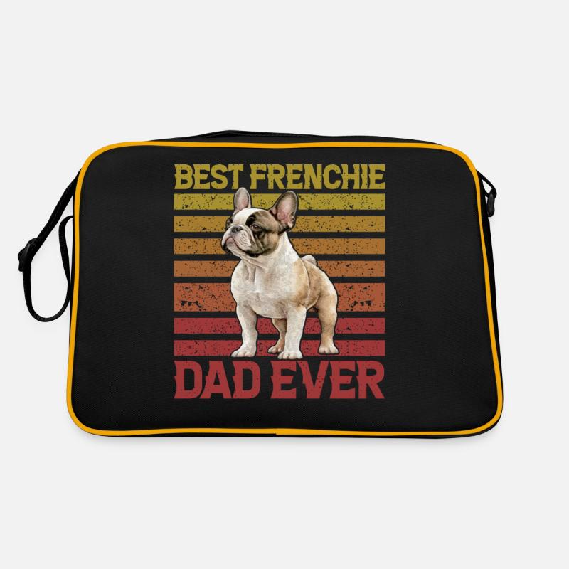 Best Frenchie Dad Ever Retro Tasche