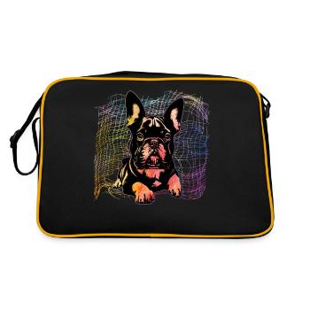 Bouledogue français - Sac Retro - noir/or - Dos