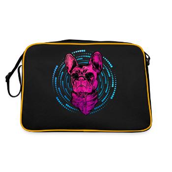 Bouledogue français - Sac Retro - noir/or - Dos