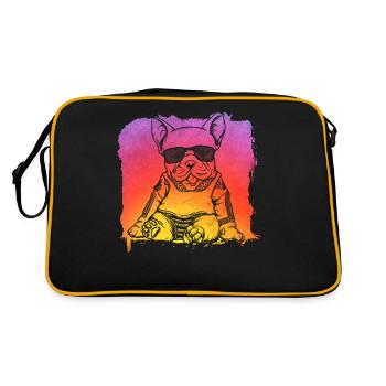 Bouledogue français - Sac Retro - noir/or - Dos