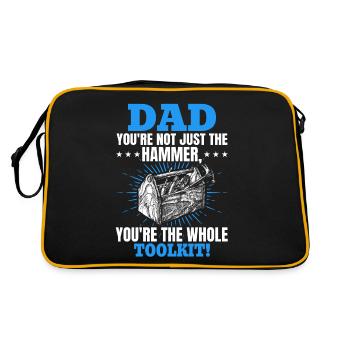Papa you're not just awesome - Father's Day idea - Retro Bag - black/gold - Back