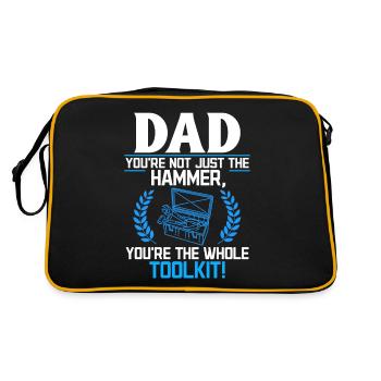 Papa you're not just awesome - Father's Day idea - Retro Bag - black/gold - Back