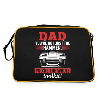 Papa you're not just awesome - Father's Day idea - Retro Bag - black/gold - Back