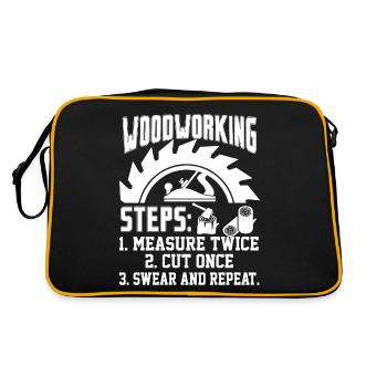 Woodworking Woodworking Steps - Retro Bag - black/gold - Back