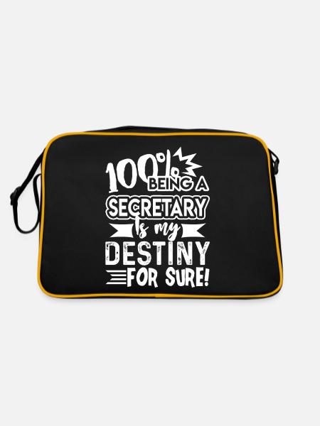 Secretary Secretary Is My Destiny - Retro Bag - black/gold - Back