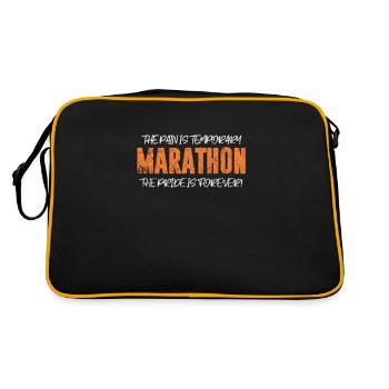 Running Runner Jogging Jogging Runner Gift - Retro Bag - black/gold - Back