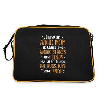 ADHD Mother ADHD Attention Deficit Gift - Retro Bag - black/gold - Back