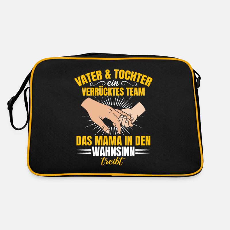 Vater & Tochter ein Verrücktes Team Partnerlook Retro Tasche