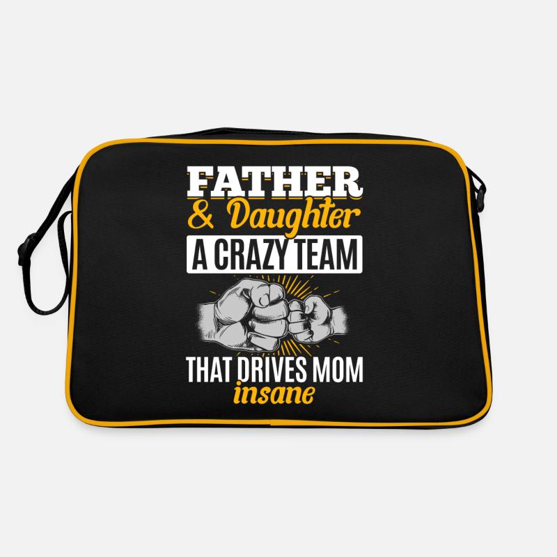 Vater & Tochter ein Verrücktes Team Partnerlook Retro Tasche