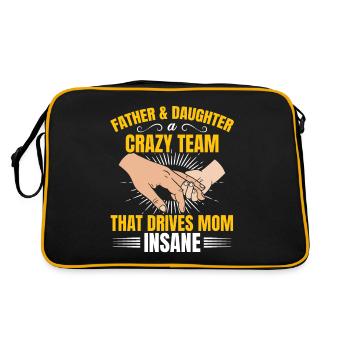 Père et fille un look de partenaire d’équipe fou - Sac Retro - noir/or - Dos