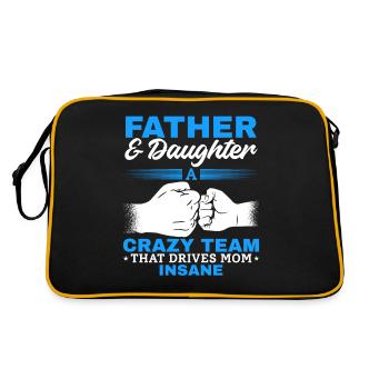 Père et fille un look de partenaire d’équipe fou - Sac Retro - noir/or - Dos