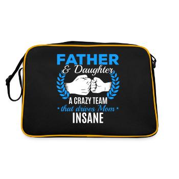 Père et fille un look de partenaire d’équipe fou - Sac Retro - noir/or - Dos
