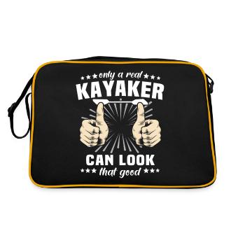 Kayaking Kayak - Retro Tasche - Schwarz/Gold - Hinten