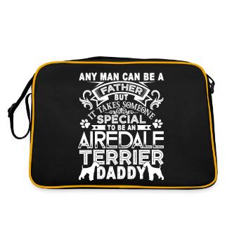 Airedale Terrier Airedale Terrier Daddy - Retro Bag - black/gold - Back