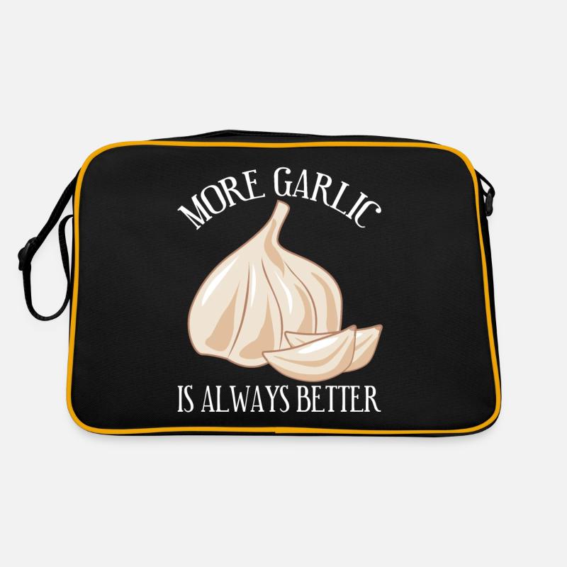 More Garlic - Retro Tasche - Schwarz/Gold
