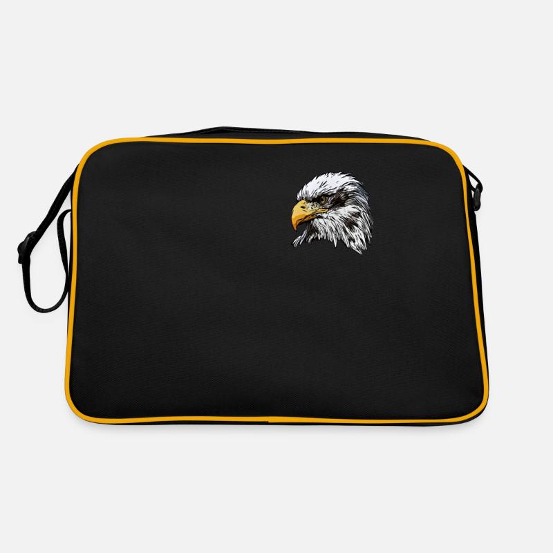 Conception graphique de l’oiseau pygargue à tête blanche Sac Retro