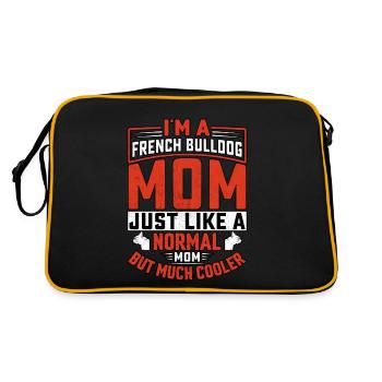 Je suis une maman bouledogue française - Sac Retro - noir/or - Dos