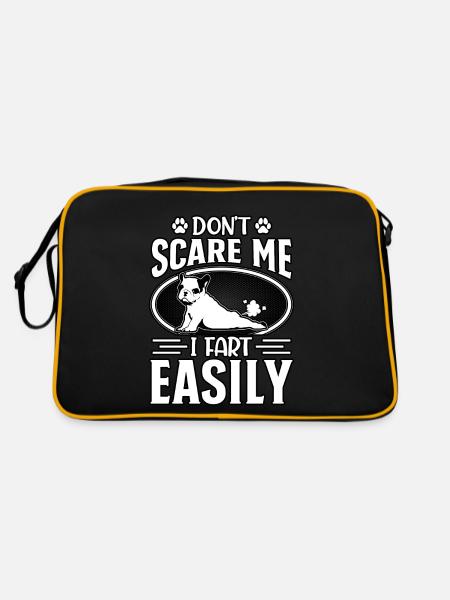 Don't scare me i fart easily - Retro Bag - black/gold - Back