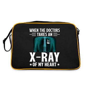 When the doctors take an x ray of my heart - Retro Bag - black/gold - Back