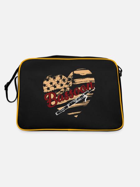 Bassoon Bassoon Flag - Retro Bag - black/gold - Back