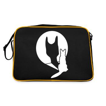 White Shepherd Dog Shade Shepherd Dogs - Retro Bag - black/gold - Back