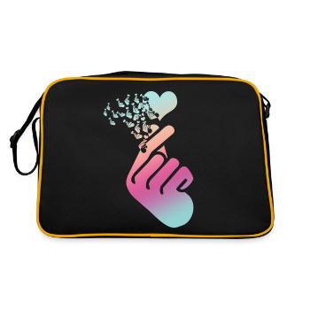 Kpop Heart Korean Popmusic K-Pop - Retro Bag - black/gold - Back