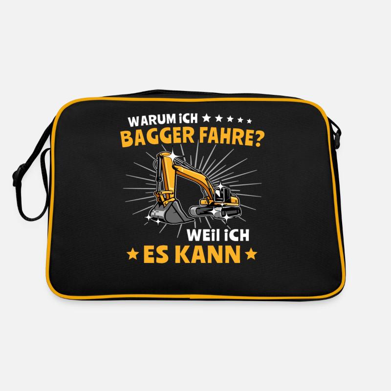 Baggerfuehrer Baggerfahrer Retro Tasche