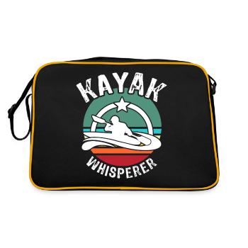 Kayak Flüsterer Kayaking - Retro Tasche - Schwarz/Gold - Hinten