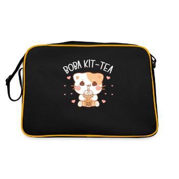 Bubble Tea - Retro Tasche - Schwarz/Gold - Hinten