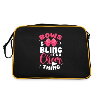 Cheerleader - Retro Tasche - Schwarz/Gold - Hinten