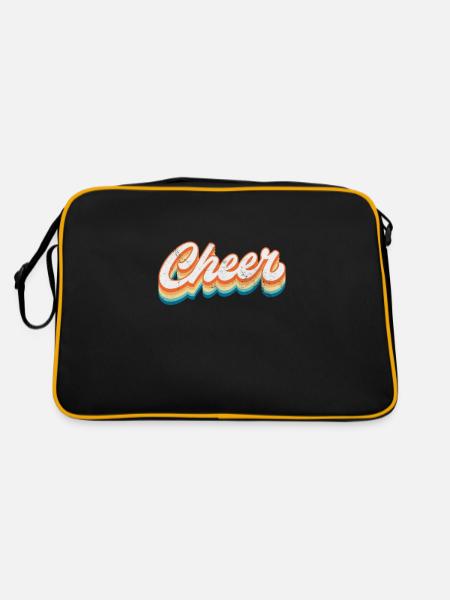 Cheerleader Cheerleading Sport Gymnastics Gift - Retro Bag - black/gold - Back