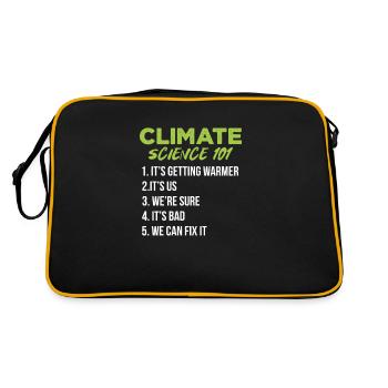 Climate change - Retro Bag - black/gold - Back