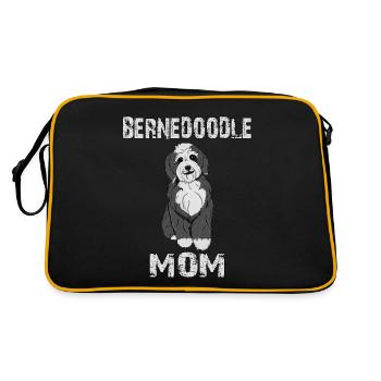 Bernedoodle Mom - Retro Bag - black/gold - Back